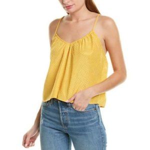 NSR Womens Yellow Spaghetti Strap Polka Dot Camisole Top Size Extra Large XL